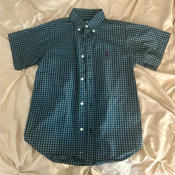 Polo Ralph Lauren Short Sleeve Button Down Boy’s Shirt Size 7 - Picture 1 of 8